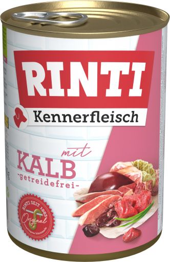 Rinti Dose Kennerfleisch Kalb 400 g (Menge: 24 je Bestelleinheit)