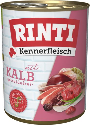 Rinti Dose Kennerfleisch Kalb 800 g (Menge: 12 je Bestelleinheit)