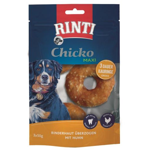 Rinti Chicko Dauer-Kauringe maxi mit Huhn 3 x 50 g (Menge: 9 je Bestelleinheit)