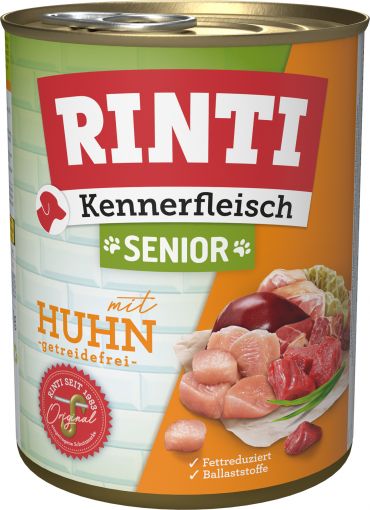 Rinti Dose Kennerfleisch Senior Huhn 800 g (Menge: 12 je Bestelleinheit)