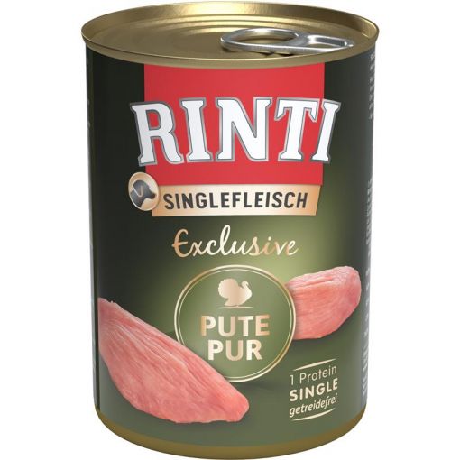 Rinti Dose Singlefleisch Exclusive Pute Pur 400 g (Menge: 12 je Bestelleinheit)