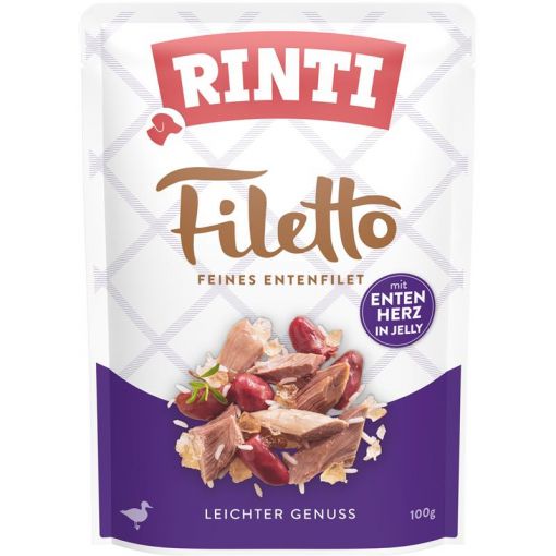 Rinti Filetto Jelly Ente & Entenherz 100 g (Menge: 24 je Bestelleinheit)