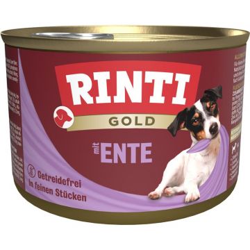 Rinti Dose Gold mit Ente 185 g (Menge: 12 je Bestelleinheit) Rinti Dose Gold mit Ente 185 g (Menge: 12 je Bestelleinheit)