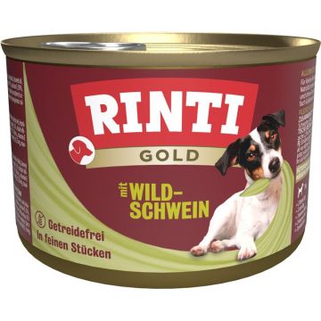 Rinti Dose Gold mit Wildschwein 185 g (Menge: 12 je Bestelleinheit) Rinti Dose Gold mit Wildschwein 185 g (Menge: 12 je Bestelleinheit)