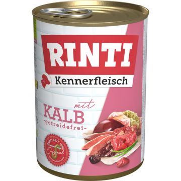 Rinti Dose Kennerfleisch Kalb 400 g (Menge: 24 je Bestelleinheit)