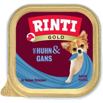 Rinti Schale Gold Mini Huhn & Gans 100 g (Menge: 16 je Bestelleinheit)