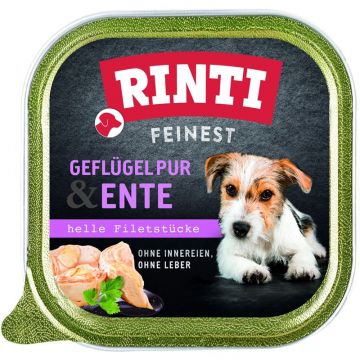 Rinti Schale Feinest Geflügel Pur & Ente 150 g (Menge: 11 je Bestelleinheit) Rinti Schale Feinest Geflügel Pur & Ente 150 g (Menge: 11 je Bestelleinheit)