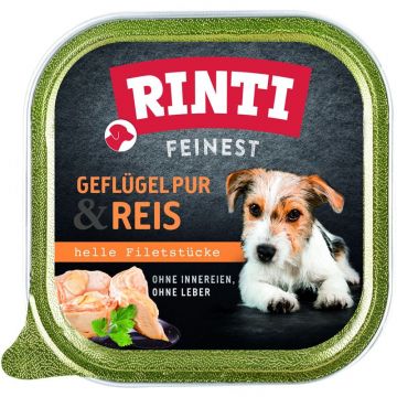 Rinti Schale Feinest Geflügel Pur & Reis 150 g (Menge: 11 je Bestelleinheit) Rinti Schale Feinest Geflügel Pur & Reis 150 g (Menge: 11 je Bestelleinheit)