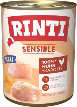 Rinti Dose Sensible Huhn & Karotte 800g (Menge: 6 je Bestelleinheit) Rinti Dose Sensible Huhn & Karotte 800g (Menge: 6 je Bestelleinheit)