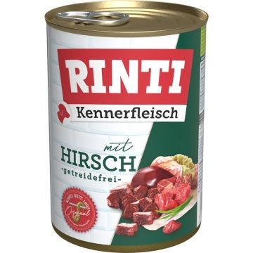Rinti Dose Kennerfleisch Hirsch 400 g (Menge: 12 je Bestelleinheit)