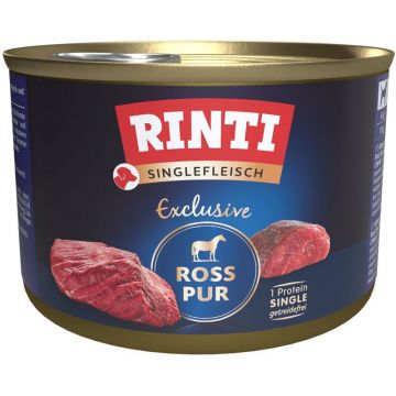 Rinti Dose Singlefleisch Exclusive Ross Pur 185 g (Menge: 12 je Bestelleinheit) Rinti Dose Singlefleisch Exclusive Ross Pur 185 g (Menge: 12 je Bestelleinheit)