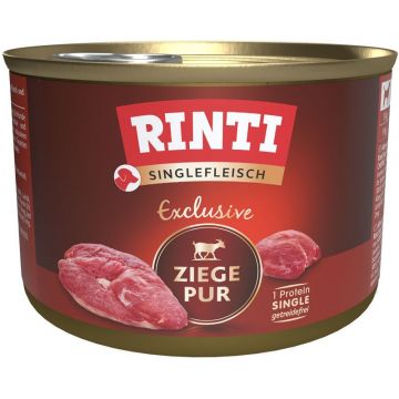 Rinti Dose Singlefleisch Exclusive Ziege Pur 185 g (Menge: 12 je Bestelleinheit)