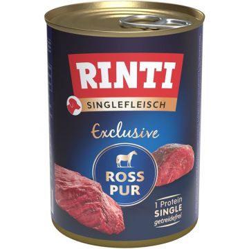 Rinti Dose Singlefleisch Exclusive Ross pur 400 g (Menge: 12 je Bestelleinheit)