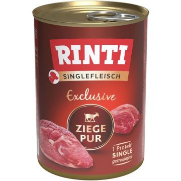 Rinti Dose Singlefleisch Exclusive Ziege Pur 400 g (Menge: 12 je Bestelleinheit)