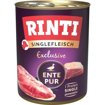 Rinti Dose Singlefleisch Exclusive Ente pur 800g (Menge: 6 je Bestelleinheit)