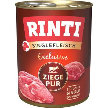Rinti Dose Singlefleisch Exclusive Ziege Pur 800 g (Menge: 6 je Bestelleinheit) Rinti Dose Singlefleisch Exclusive Ziege Pur 800 g (Menge: 6 je Bestelleinheit)