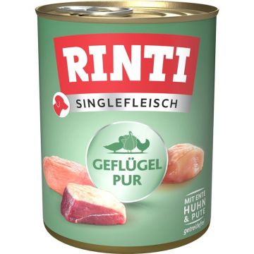 Rinti Singlefleisch Geflügel Pur 800 g (Menge: 6 je Bestelleinheit)
