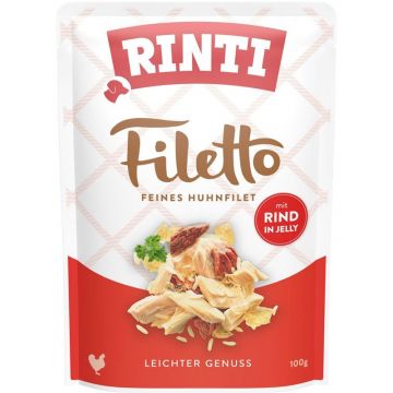 Rinti Filetto Huhnfilet mit Rind in Jelly 100 g (Menge: 24 je Bestelleinheit)